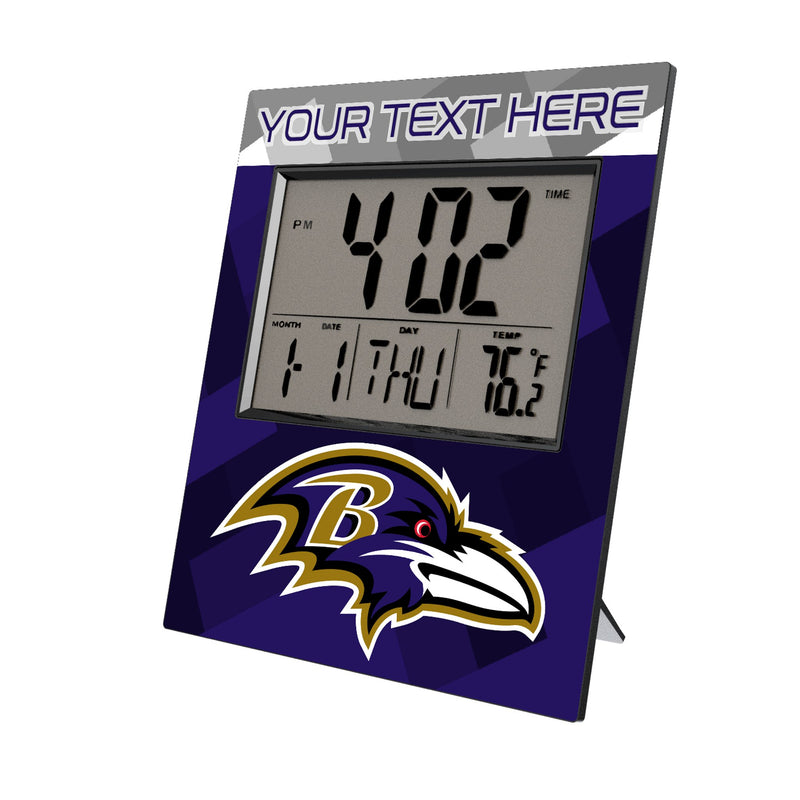 Baltimore Ravens Personalized Color Block Wall Clock