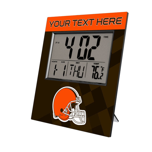 Cleveland Browns Personalized Color Block Wall Clock