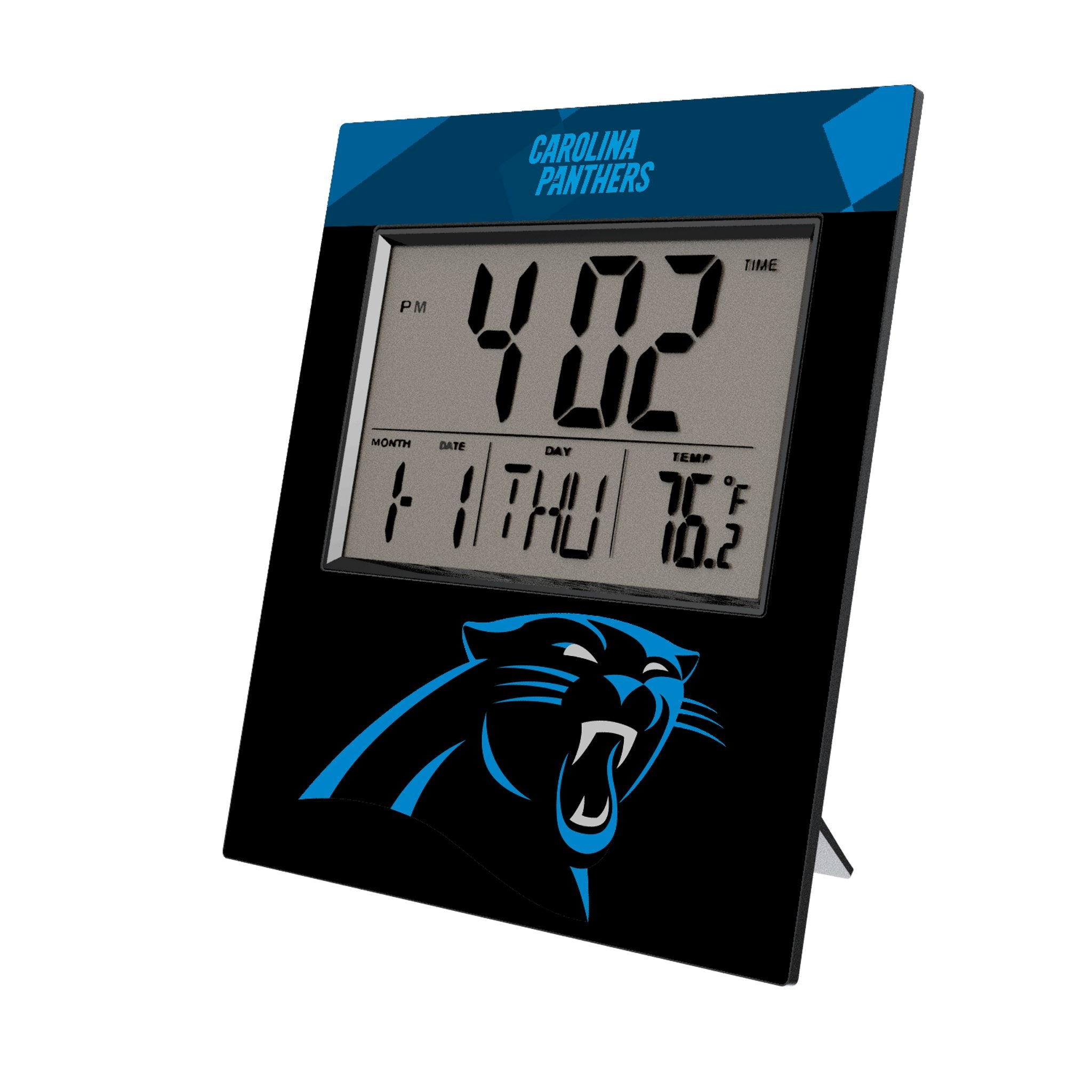 Carolina Panthers Color Block Wall Clock