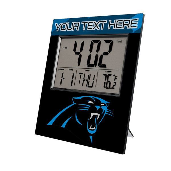 Carolina Panthers Personalized Color Block Wall Clock