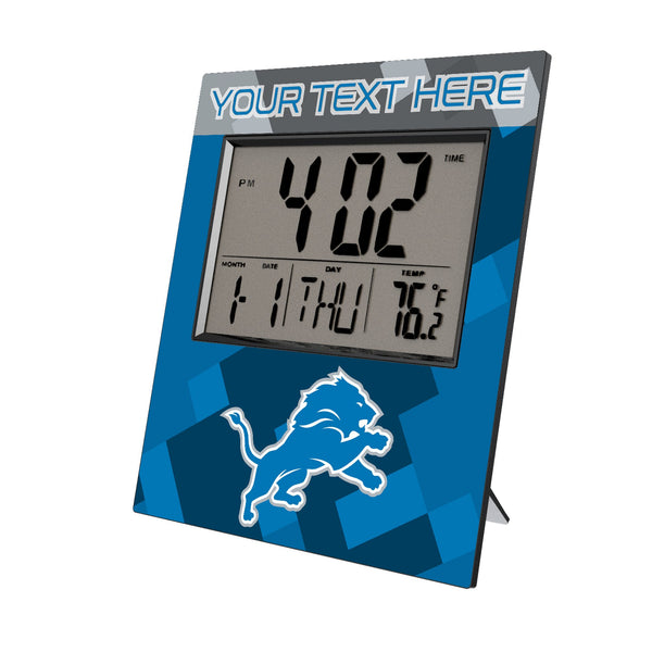 Detroit Lions Personalized Color Block Wall Clock
