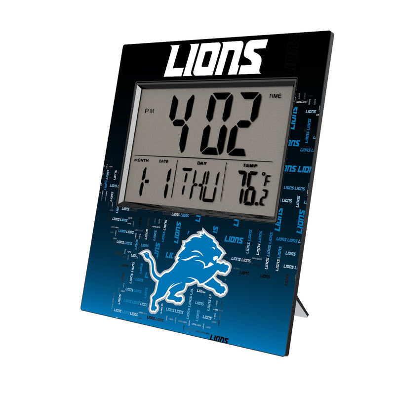 Detroit Lions Quadtile Wall Clock