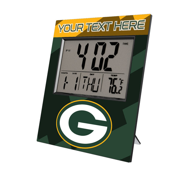 Green Bay Packers Personalized Color Block Wall Clock
