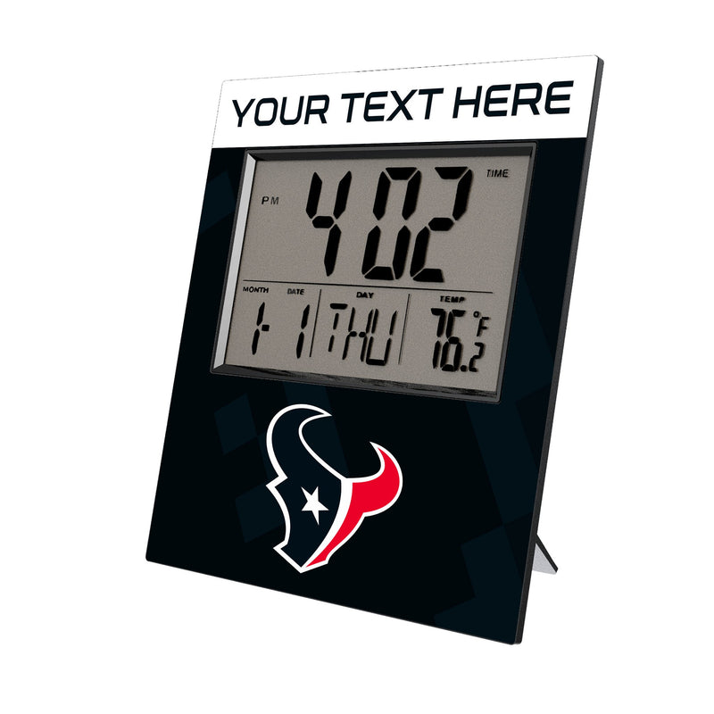 Houston Texans Personalized Color Block Wall Clock