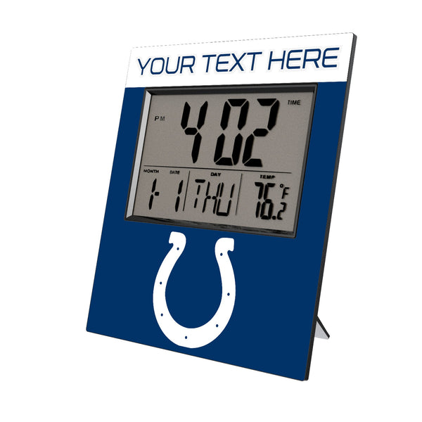 Indianapolis Colts Personalized Color Block Wall Clock