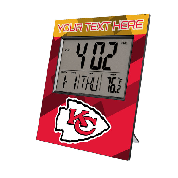 Kansas City Chiefs Personalized Color Block Wall Clock