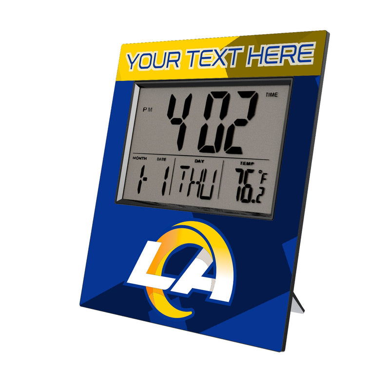 Los Angeles Rams Personalized Color Block Wall Clock