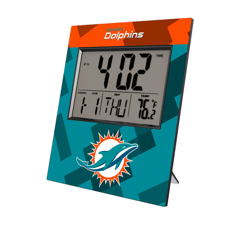 Miami Dolphins Color Block Wall Clock