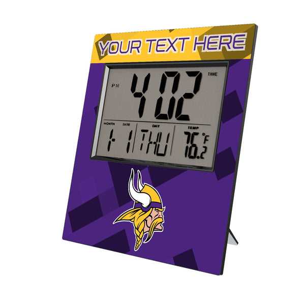 Minnesota Vikings Personalized Color Block Wall Clock