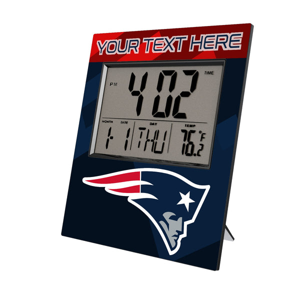 New England Patriots Personalized Color Block Wall Clock