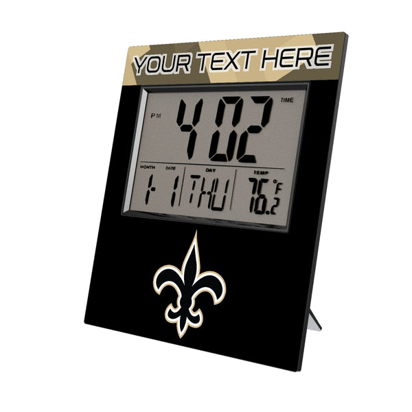 New Orleans Saints Personalized Color Block Wall Clock