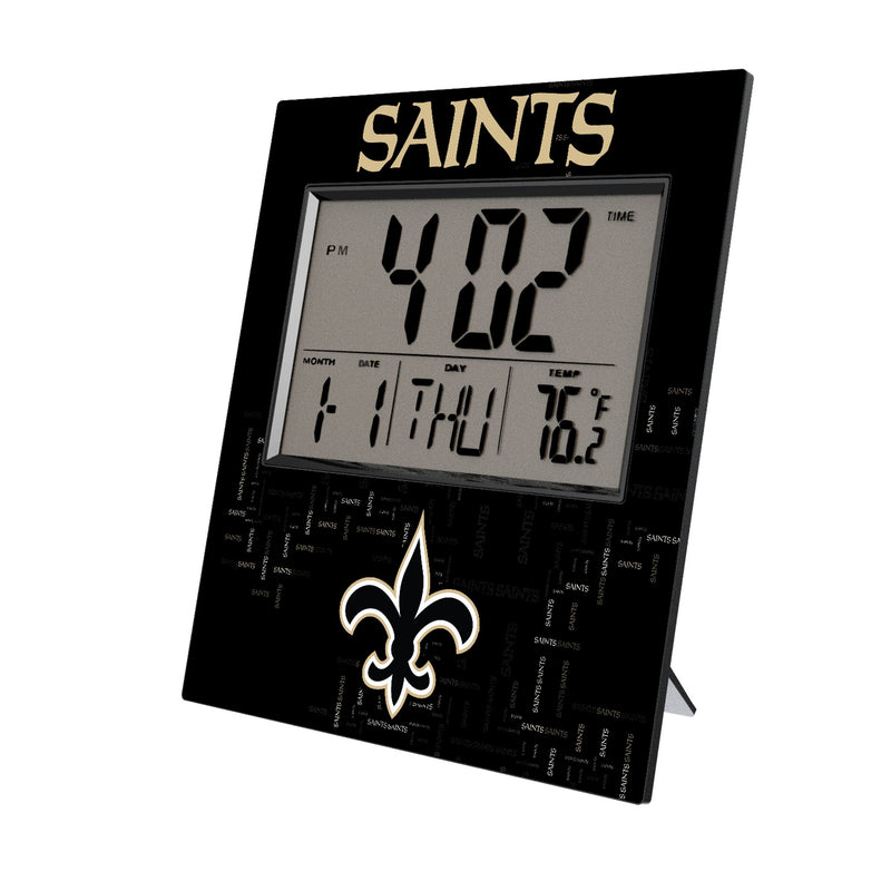 New Orleans Saints Quadtile Wall Clock