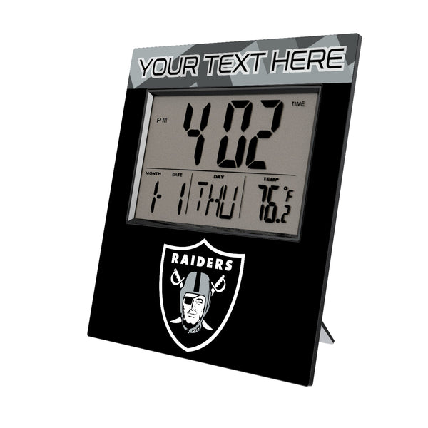 Las Vegas Raiders Personalized Color Block Wall Clock