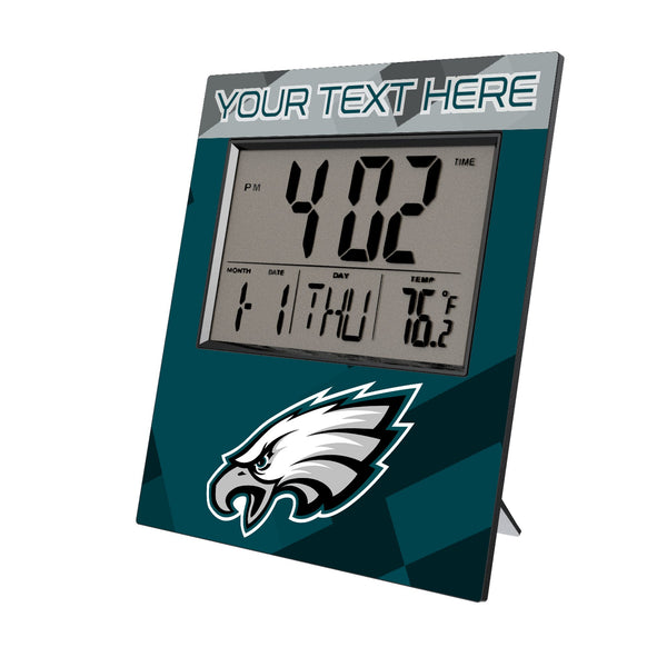 Philadelphia Eagles Personalized Color Block Wall Clock