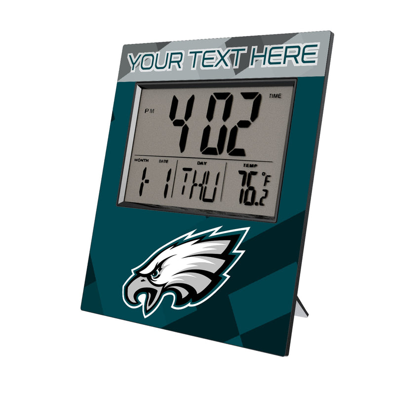 Philadelphia Eagles Personalized Color Block Wall Clock