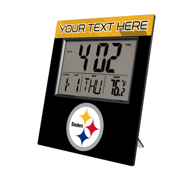 Pittsburgh Steelers Personalized Color Block Wall Clock