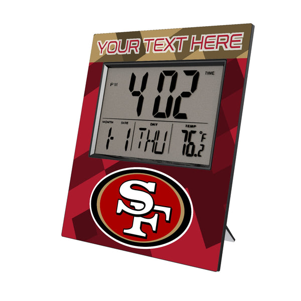 San Francisco 49ers Personalized Color Block Wall Clock