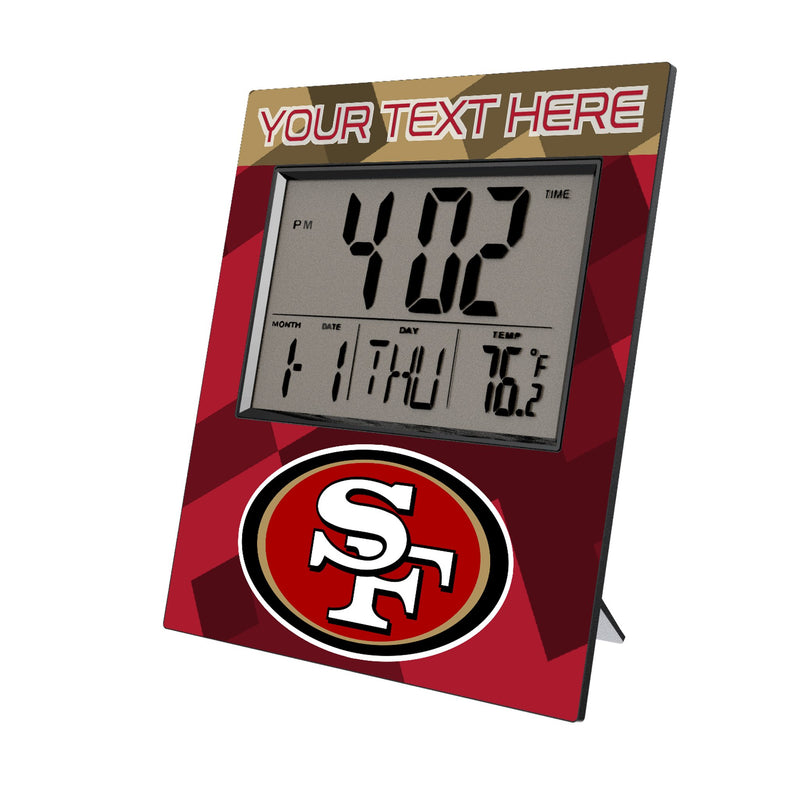 San Francisco 49ers Personalized Color Block Wall Clock