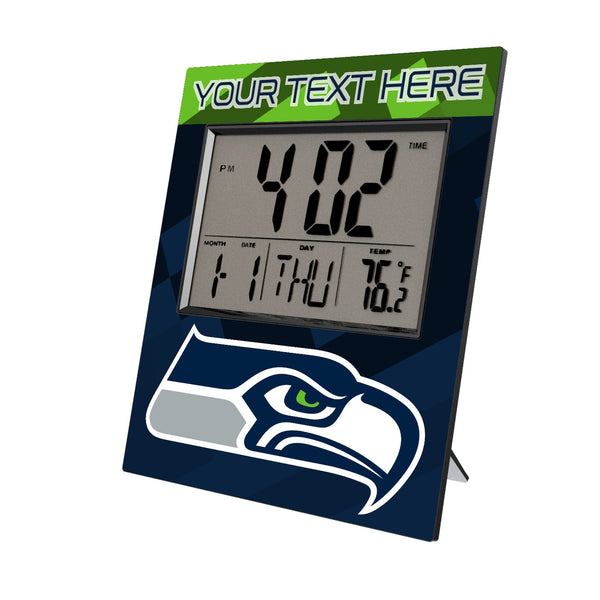 Seattle Seahawks Personalized Color Block Wall Clock