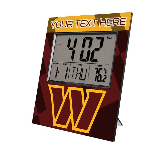 Washington Commanders Personalized Color Block Wall Clock
