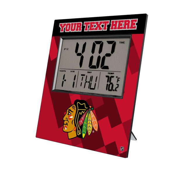 Chicago Blackhawks Personalized Color Block Wall Clock