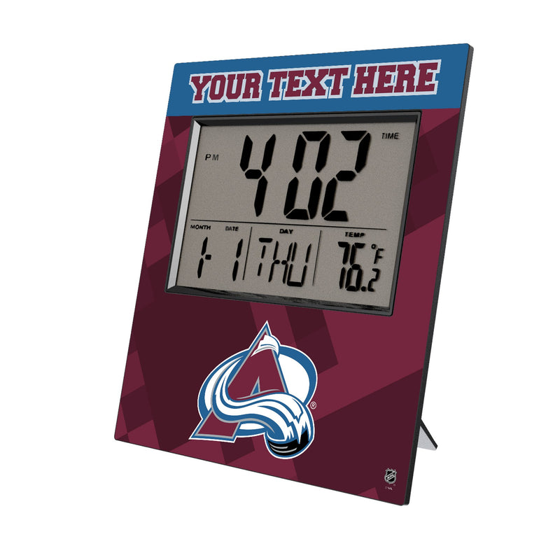 Colorado Avalanche Personalized Color Block Wall Clock