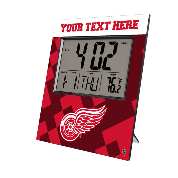 Detroit Red Wings Personalized Color Block Wall Clock