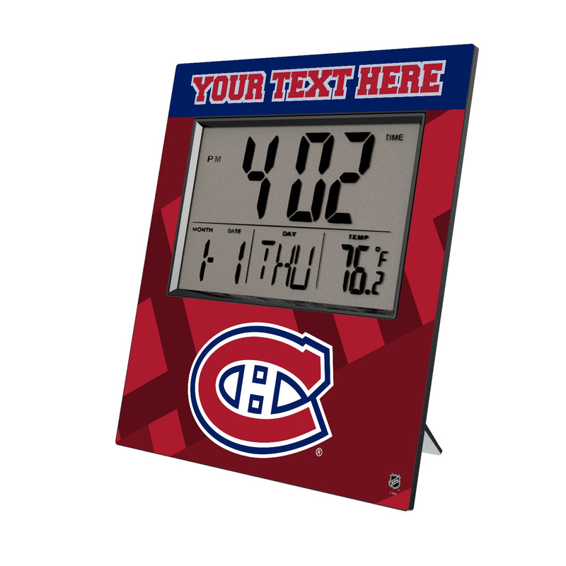 Montreal Canadiens Personalized Color Block Wall Clock