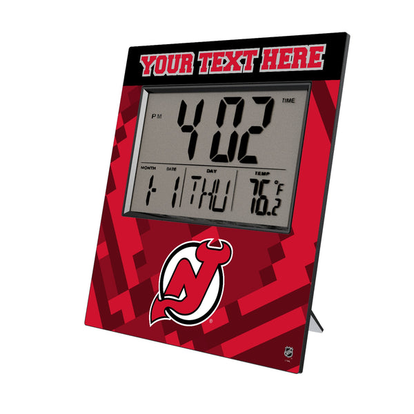 New Jersey Devils Personalized Color Block Wall Clock