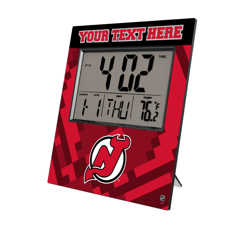 New Jersey Devils Personalized Color Block Wall Clock