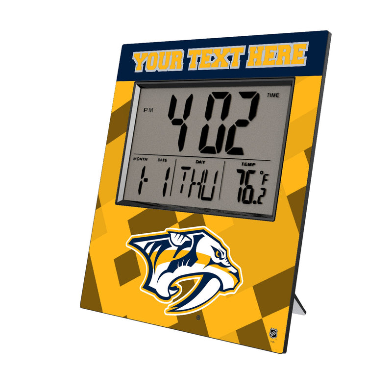 Nashville Predators Personalized Color Block Wall Clock