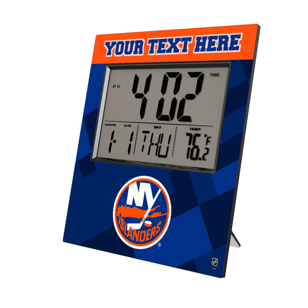 New York Islanders Personalized Color Block Wall Clock