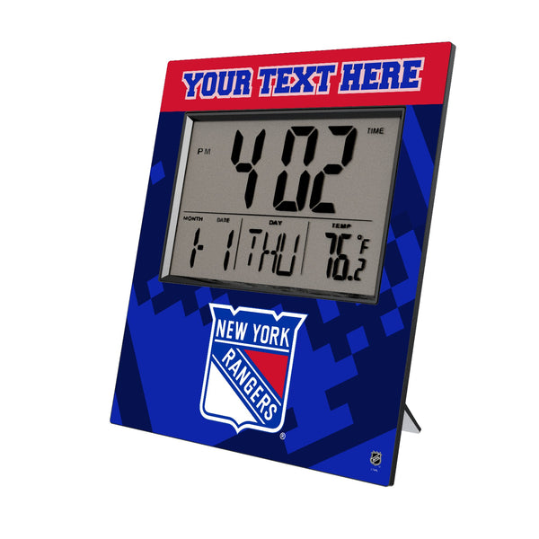 New York Rangers Personalized Color Block Wall Clock