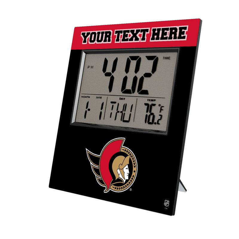 Ottawa Senators Personalized Color Block Wall Clock