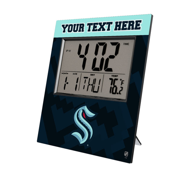 Seattle Kraken Personalized Color Block Wall Clock