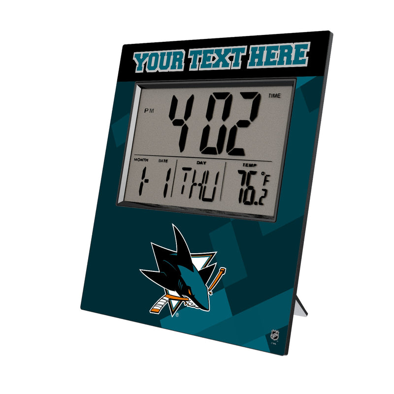 San Jose Sharks Personalized Color Block Wall Clock