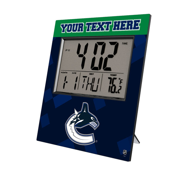 Vancouver Canucks Personalized Color Block Wall Clock