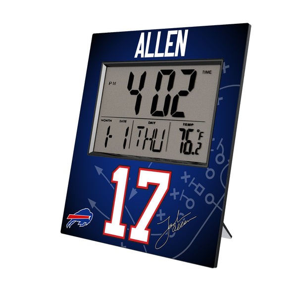 Josh Allen Buffalo Bills 17 Game Tactic Wall Clock