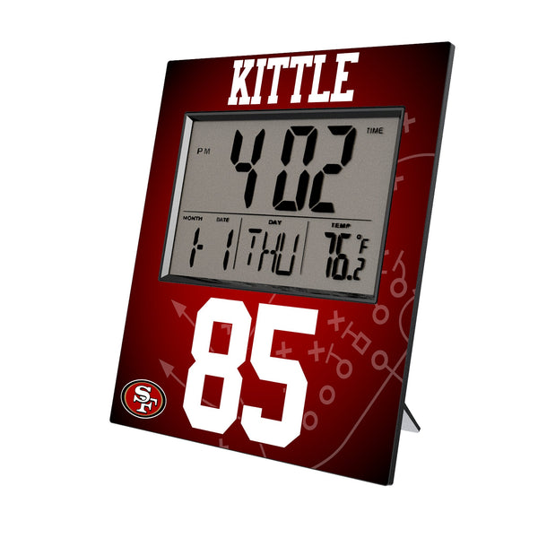 George Kittle San Francisco 49ers 85 Game Tactic Wall Clock