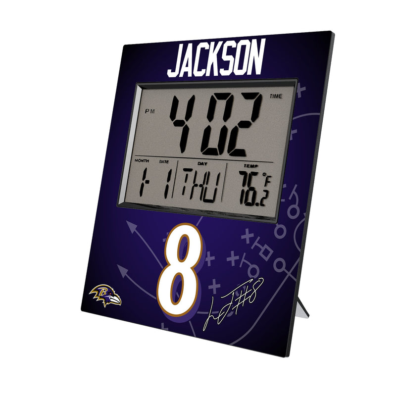 Lamar Jackson Baltimore Ravens 8 Game Tactic Wall Clock