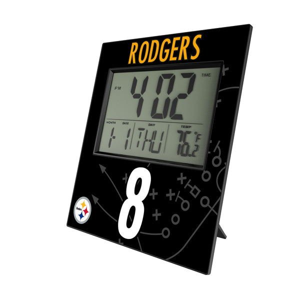 Aaron Rodgers Pittsburgh Steelers 8 Game Tactic Wall Clock
