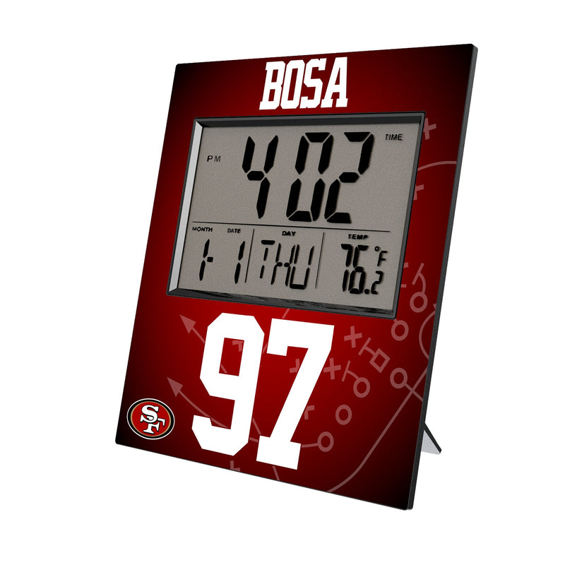 Nick Bosa San Francisco 49ers 97 Game Tactic Wall Clock
