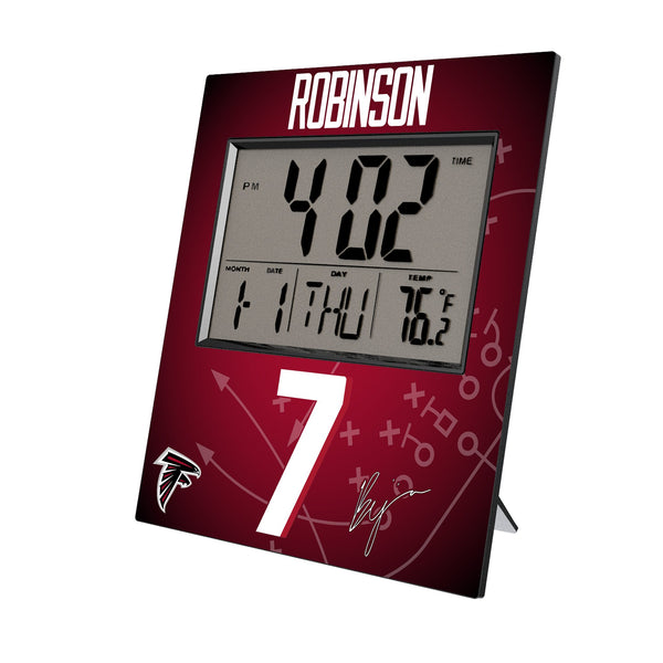 Bijan Robinson Atlanta Falcons 7 Game Tactic Wall Clock