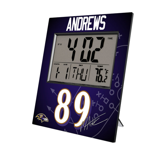 Mark Andrews Baltimore Ravens 89 Game Tactic Wall Clock
