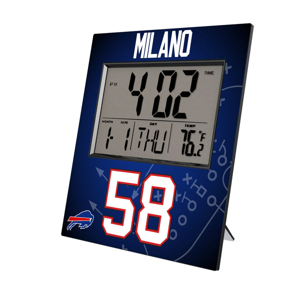 Matt Milano Buffalo Bills 58 Game Tactic Wall Clock