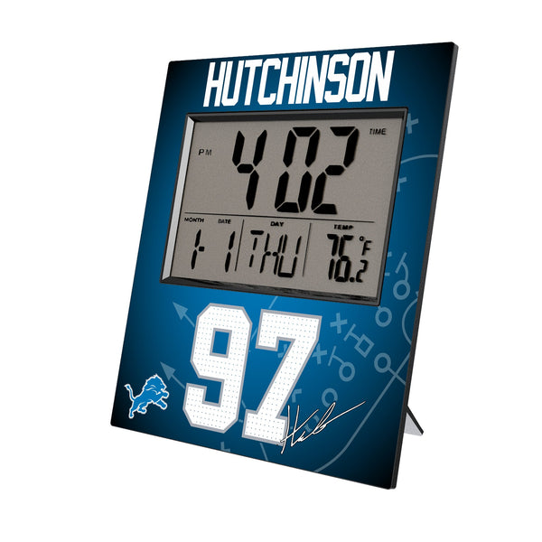 Aidan Hutchinson Detroit Lions 97 Ready Wall Clock