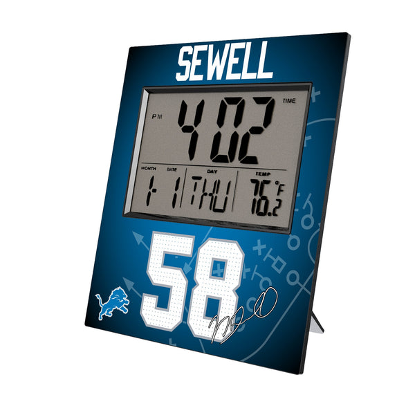 Penei Sewell Detroit Lions 58 Ready Wall Clock