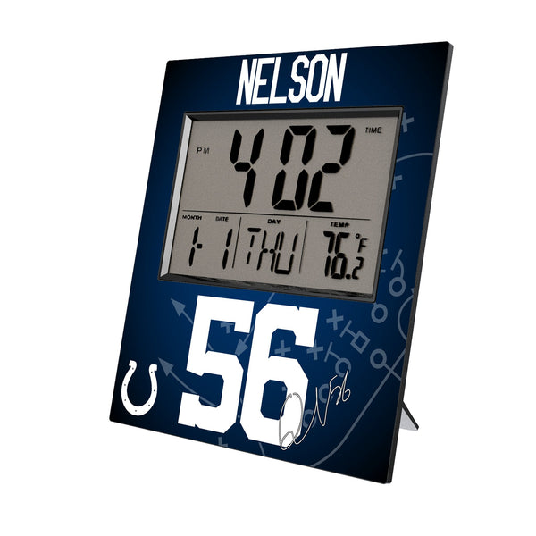Quenton Nelson Indianapolis Colts 56 Ready Wall Clock