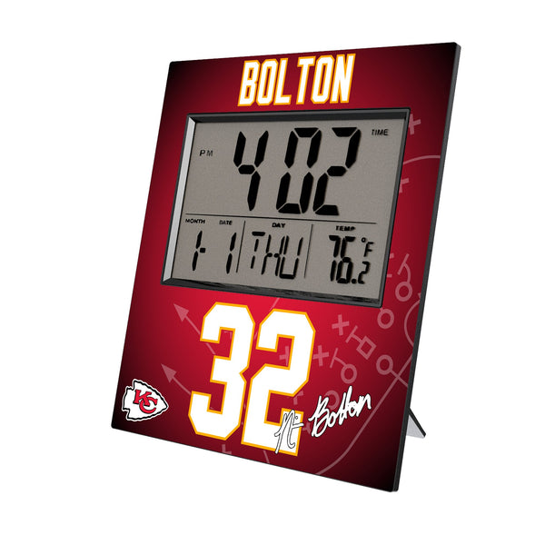 Nick Bolton Kansas City Chiefs 32 Game Tactic Wall Clock