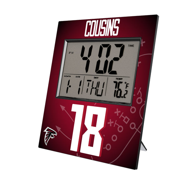 Kirk Cousins Atlanta Falcons 18 Game Tactic Wall Clock
